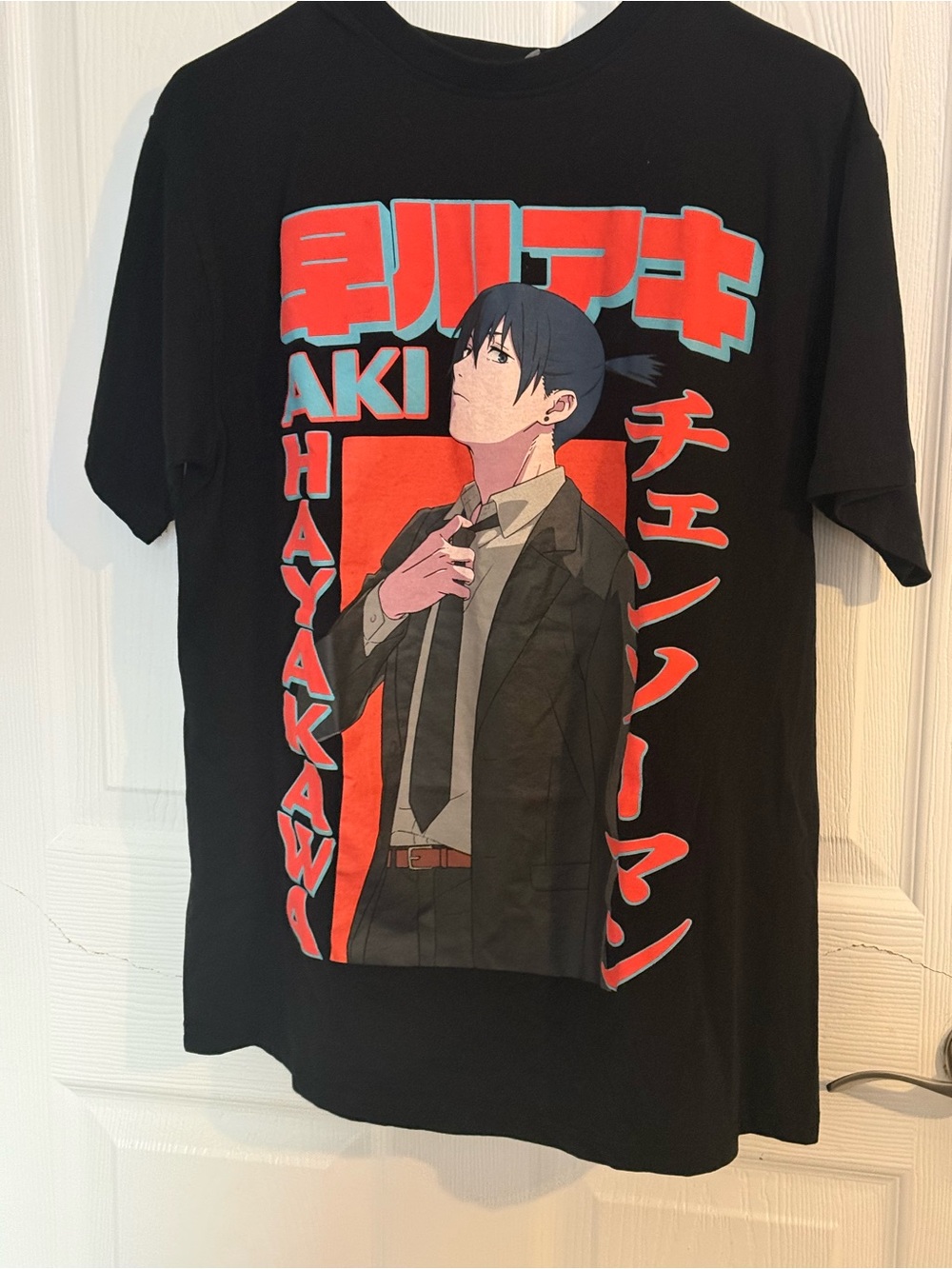 Official Chainsaw Man Aki Hayakawa Crunchyroll MAPPA Anime Shirt Black Mens S